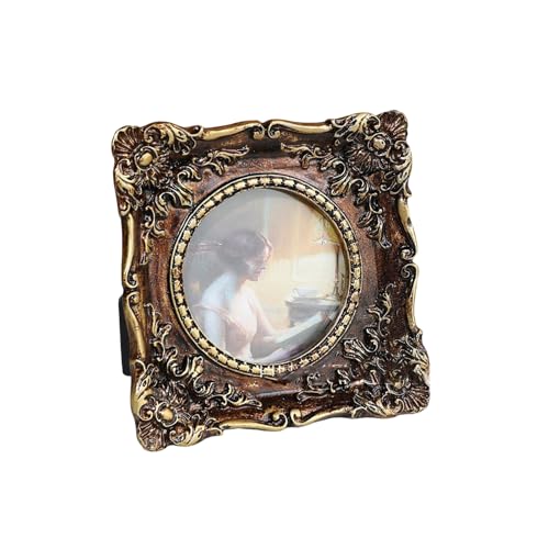 Cnrfeoap Vintage Picture Frame Antique Ornate Photo Florals Relief Wall And Tabletop Display For Home Decors Art Gallery Decorative Photo