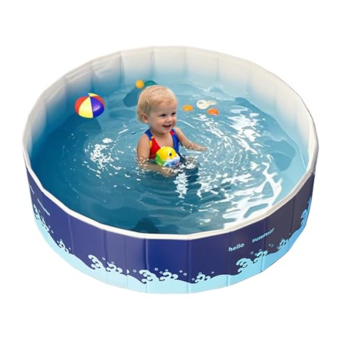 Faltbarer Paddelpool für Kinder, Klappbadewanne im Freien, Nicht unflatierbarer Splash-Pool für Garten oder Terrasse, Faltbare Playhouse-Spielzeuge Schwimmaktivitäten für den Hinterhof Teich