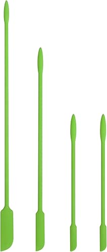 Mini espátula de silicona, espátula de maquillaje, paquete de 4 espátulas pequeñas de silicona, juego de espátulas finas para aberturas delgadas,