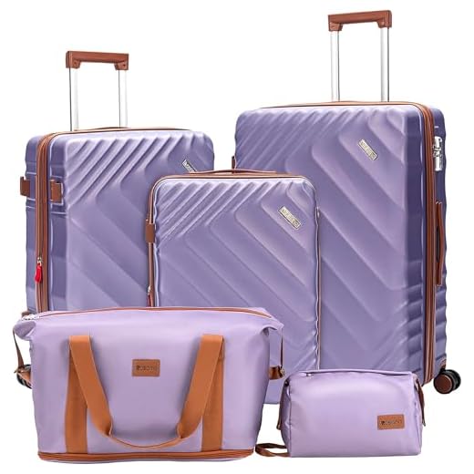 Expandable 5-Piece Luggage Set for Travel