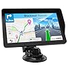 Navegador GPS para automóvil, camión, RV, pantalla táctil HD de 9 pulgadas GPS para automóvil con mapas 2025 actualizaciones gratuitas de por vida, guía paso a paso, alertas de cámara de velocidad y