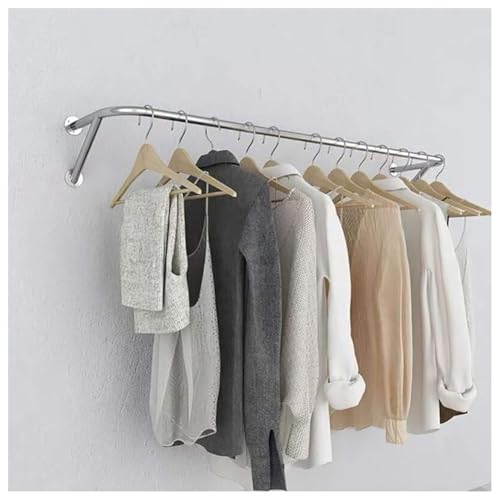 Portant vêtements en acier inoxydable 100cm, le présentoir mural chic