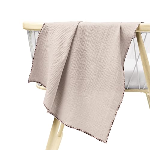 HAFY BABY Muslin Swaddle Blankets for Newborns, 4 Layer (1 P