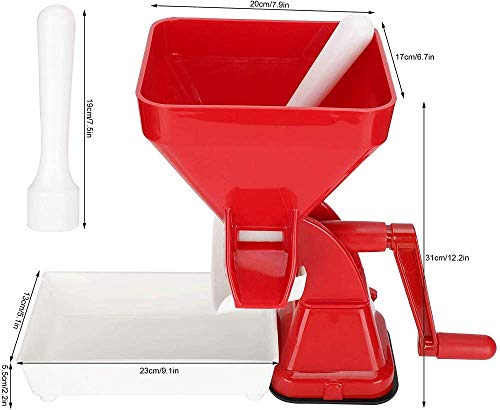 Tomatenpers, eenvoudig handmatig sappen Tomatenzeef, invoerinlaat met grote capaciteit Slijtvaste tomatenpers Sausmaker, tomatenvoedselzeef voor fruitgroenten Tomatensaus Salsa - Image 6