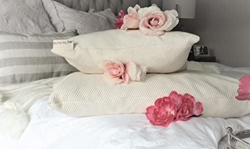 Almohada látex beige tamaño queen con funda orgánica miniatura 4