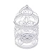 Homegoal Fashion Hanging Bird Cage Candle Holder Candlestick Lantern Wedding Party Light (White)
