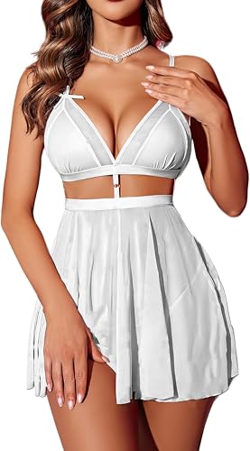 Image of MADSY Women's Lingerie Babydoll and Panty Set Two Piece Lingerie Set