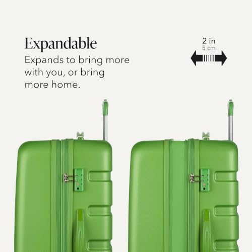 Image of SwissGear 7366, Green, Checked-Large 27-Inch, Signature Hardside Expandable Luggage With Spinner Wheels