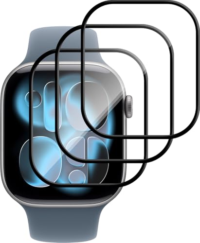 Lutree per Apple Watch Series 11 42mm Pellicola Protettiva, 3 Pezzi HD Anti Graffio Flessibile Film, 3D Piena Copertura Anti-Impronte Senza Bolle Protezione Schermo