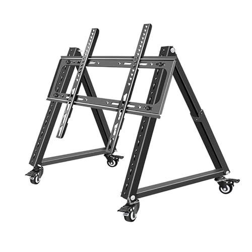 Low Height Monitor Cart - Portable Mobile TV Mount - Rolling Tv Stand for 40-70 Inch TVs, with Tilt/Locking Wheels