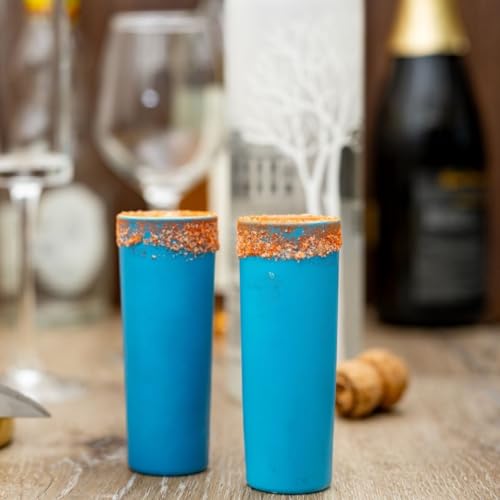 Image of Bar Box Bright Blue Tequila Shot Glasses (Set of 2)