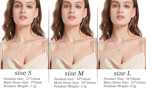 GZWHD Love Heart Pendant Necklaces for Women Girls Cubic Zirconia Birthstone Gift Valentine's Day/Mother's Day/Christmas/Anniversary/Birthday Gift for Mother/Wife/Friend/Daughter/Lover Wedding/Prom/Party Necklace Pendant3