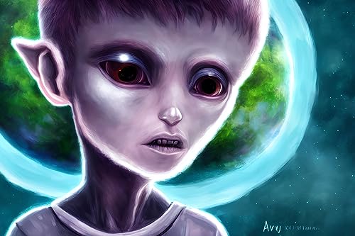 Affiche alien boy 58x90 cm poster toile sans cadre SERENDIPITP