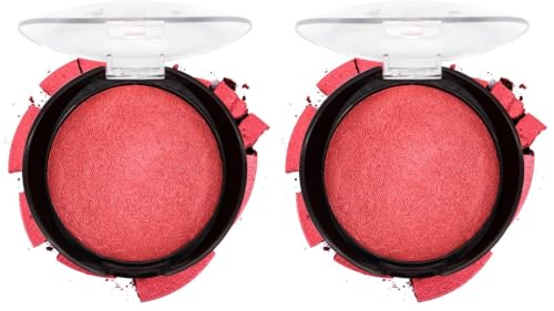 Image of FASHION COLOUR Waterproof Tera Cotta Blusher | Long Lasting, Lightweight Makeup Blusher for Face | Excellent Blending Powder | Creamy | 16g | Shade 14 (Pack of 2)