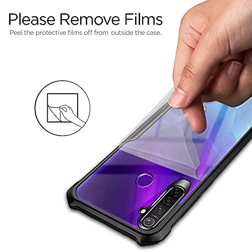 Image of WOW IMAGINE Shock Proof Clear Protective Back Case for Samsung Galaxy A10s | Galaxy M01s - AirEDGE Technology | 360 Degree Camera Protection | Transparent Hybrid Back Case Mobile Cover - Black