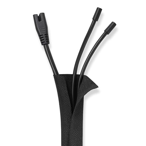 Guaina per Cavi Elettrici – Nascondi Cavi Flessibile Anti-Graffio in PVC Resistente – Protezione per Cavi con Maggiore Capienza, Sicura per Animali Domestici – Nero 40cm Lunghezza