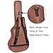 Bekith Acoustic Guitar Bag 40 41 42 Inches, 6 Pockets Guitar Case Waterproof Oxford Cloth Thick Sponge Pad, Dual Adjustable Shoulder Strap Soft Guitar Case Gig Bag, Brown