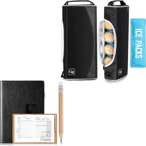 GLORIEROO Golf Cooler Bag with Ice Packs + Golf Scorecard Book