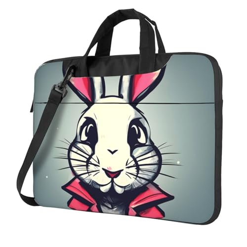 Funda portátil de conejo con diseño elegante para llevar tu oficina de viaje