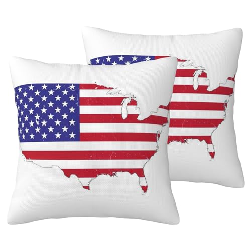 Housse de coussin USA EdWal lot de 2 pour canapé