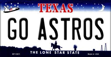 SMART BLONDE Go Astros Novelty Metal Bicycle Plate BP-13511
