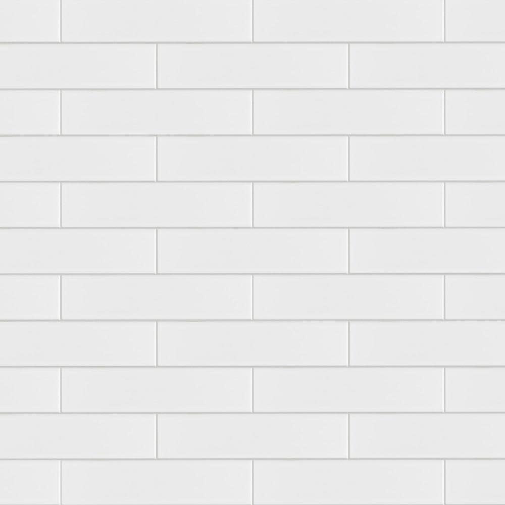 Metro Soho Subway Glossy White 1-3/4" x 7-3/4" Ceramic Floor and Wall Tile