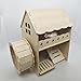 Baoblaze 2 Tier Hamster House Cage Accessories Hide Supplies Play Toy Hamster Hideout with Swing for Chinchilla Small Pet Mice