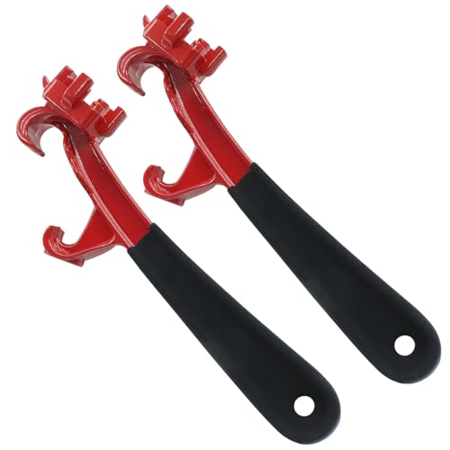 Aoserge 2pcs Bucket Opener Tool – 9.6 Inch Aluminum Alloy Bucket Lid Opener and Can Opener for 5-55 Gallon Drums, Paint Buckets, and Pails, for Industrial & Home Use