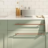 Homgoday Edelstahl M?belgriffe 400x32mm, T-Form, Bronzefarben, für Schr?nke & Schubladen - 5 Stück Model155378