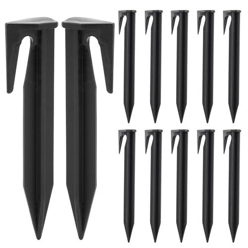 Cortacésped Clavos, 100 Piquetas de Fijación para Cables Delimitadores del Robot Cortacésped, Clavos Gancho de Plástico Resistente para Fijar a La Tierra, Compatible con Bosch Worx Yard Force