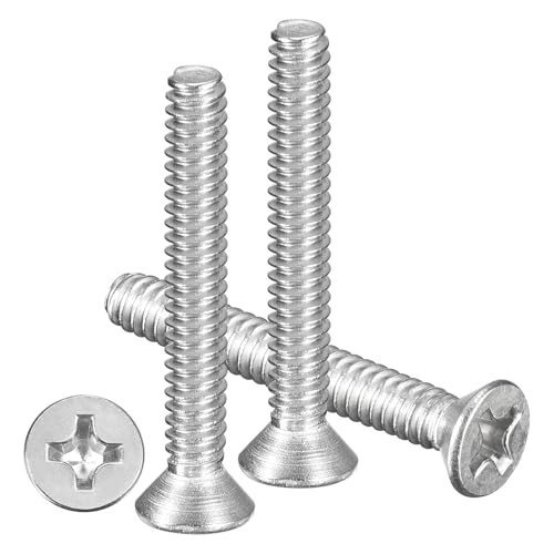 METALLIXITY #6-32x7/8 Boulons à tête plate Phillips 304 Argent 100pcs