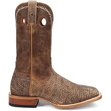 Dan Post Boots Mens Murray Embroidered Bison Pull On Square Toe Dress Boots Mid Calf - Brown