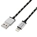 [Apple MFi Certified] Lightning to USB Cable, Nekteck Nylon Braided Charge and Sync Cord 3.3ft / 1m for Apple iPhone X/ 8 6s / 6/ Plus SE 5S iPad Pro Air 2 mini 4/3 iPod 5 iPod Nano and More - Black