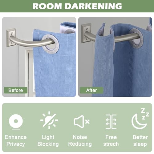 TVWOO Nickel Wrap Around Blackout Curtain Rod,1"Heavy Duty Adjustable 28-48 by TVWOO - Used condition - Image 5