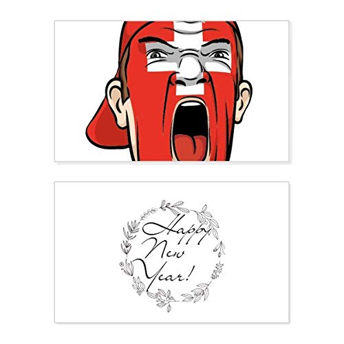 Tarjeta conmemorativa de Suiza para mensajes de bendición y felicitaciones de Año Nuevo