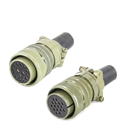 Set 16 pines conector avión macho y hembra verde miniatura 2