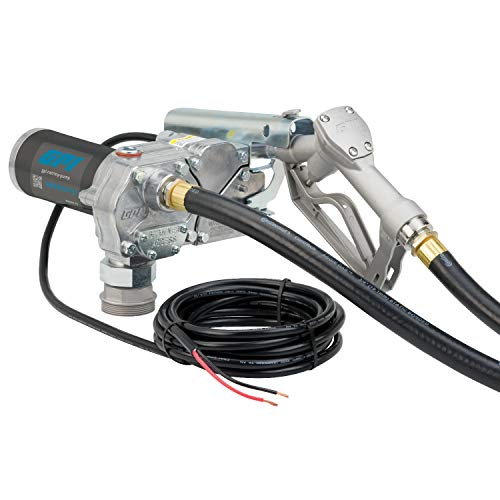 GPI M-150S Fuel Transfer Pump, Manual Shut-Off Unleaded Nozzle, 15 GPM fuel pump, 12  Hose, Power Cord, Spin Collar, Adjustable Suction Pipe (110000-99)