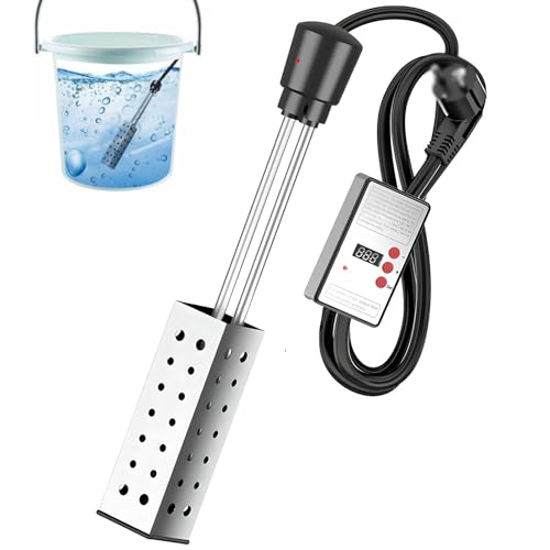 Electric Immersion Heater 2500W – Stainless Steel Element with Digital Thermostat for Fast Heating in Bathtubs, Plunge and Swimming Pools