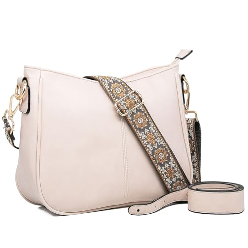 Image of Long Keeper Crossbody HandBags - Women Trendy Hobo Bag with Guitar Strap Casual Vegan Leather Shoulder Bag Purses