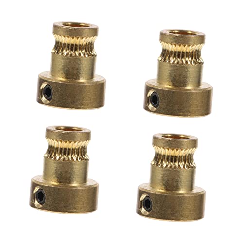 TOPBATHY 4pcs Printing Feed Wheel Brass Drive Gear Extrusion Wheel for Direct Drive Extruder Printer Parts