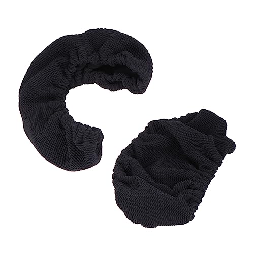 Uonlytech 2Peças Capa Braço Elástica Cadeira de Escritório Proteção Confortável e Durável Escritório e Casa Preta