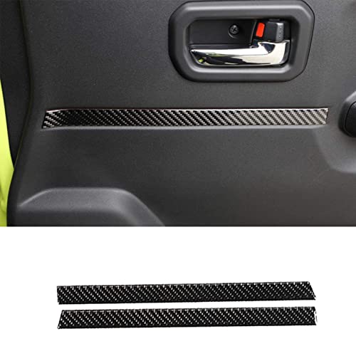 ドアパネルトリム装飾 新型 スズキ ジムニー JB64 JB74 2019+ 車種専用 ドアパネルカバー 内装 パーツ アクセサリー ドア トリムガード プロテクター 保護カバー キズ防止 インテリアパネル ABS製 炭素繊維 取付簡単 (A+B 4PCS