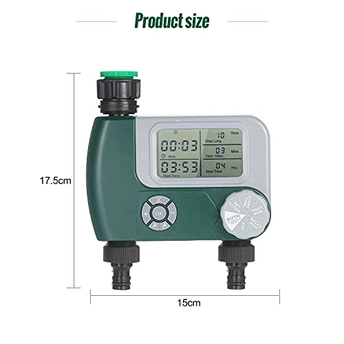 Romacci Temporizador de torneira de mangueira digital programável Externo operado por bateria Sistem