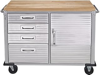 Seville Classics Workbench, Cabinet, Stainless Steel, One Size