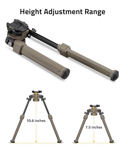 Image of CVLIFE Picatinny Bipod Quick Release Swivel and Tiltable Head Bipod