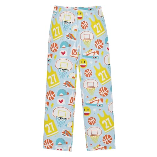 visesunny Boys' Pj Pants Colorful Pattern Jogger Sweatpants Elastic Waist Long Bottoms Trousers with Pockets Size S-XL