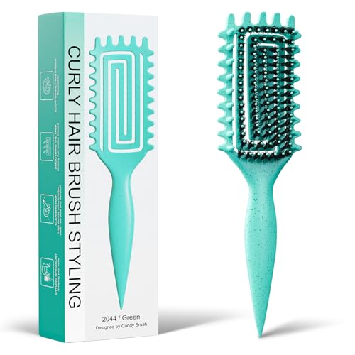 HaiSun 2PCS Lixera Hair Brush - Detangling for Curly, Wet and Dry Hair, Scalp Massage (Pink+Black)