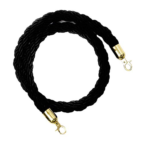 kesoto Cordes de Barrières Diviseur 1.5M/2M/3M Cordes Cordon Séparation - noir, 2m