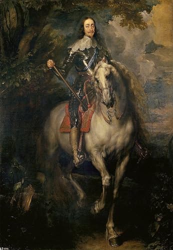 Cuadro Carlo I a caballo Van Dyck lienzo para tapar pared vacía