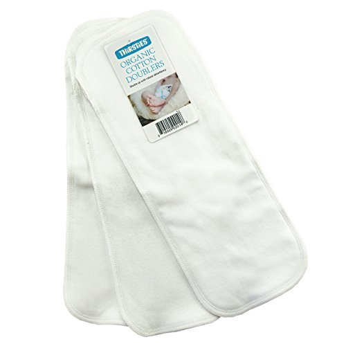 Thirsties Reusable Organic Cotton Cloth Diaper Doubler, Newborn (3 Pack) #TOP8